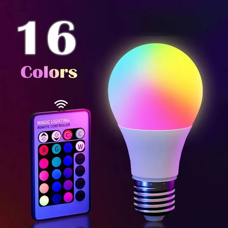 Electronics Gadgets For Home - 16 ألوان RGB لمبة LED متعدد