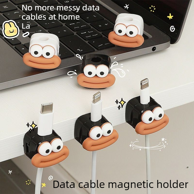 Magnetic Charging Cable - 1/5/10 قطع مشابك كابلات مغناطيسية، منظم