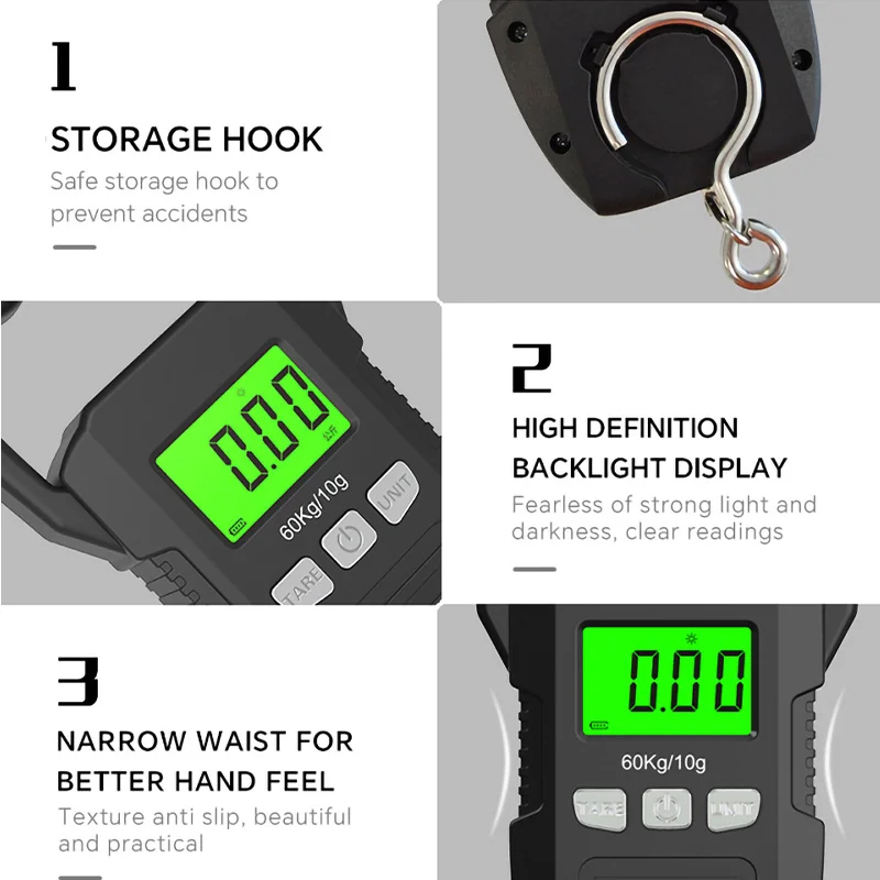 60 كجم/10 جرام LCD ميزان معلق  - مراجعة Electronics Stuff وسعره