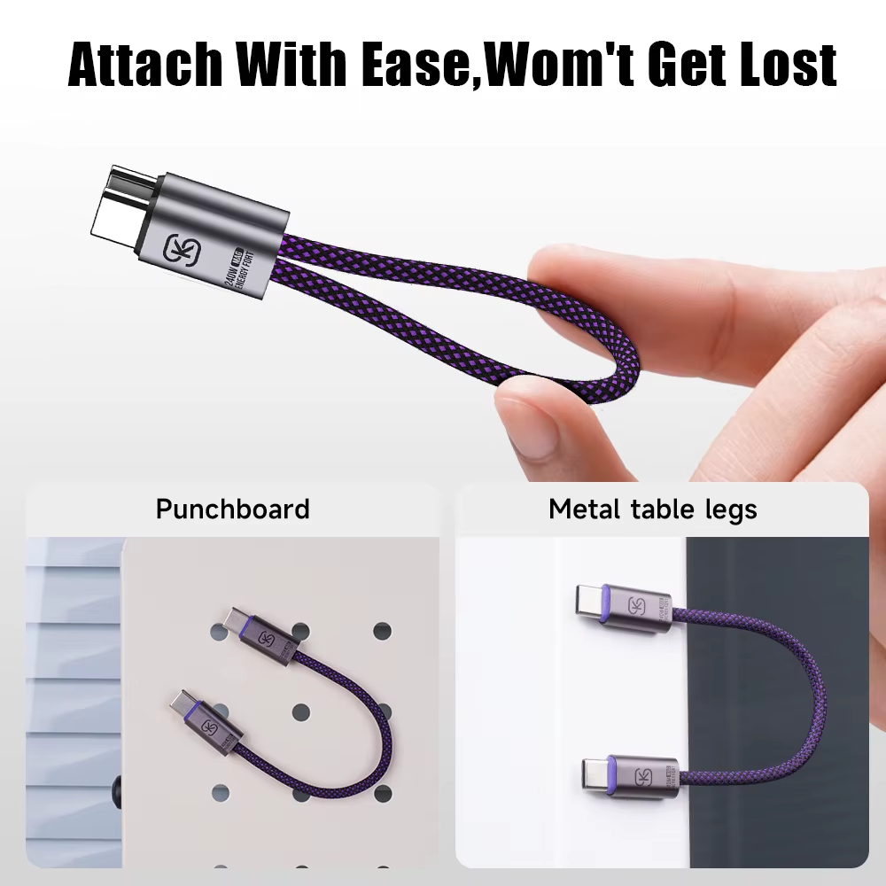 كابل مغناطيسي قصير 240 واط بطو - مراجعة Magnetic Charging Cable وسعره