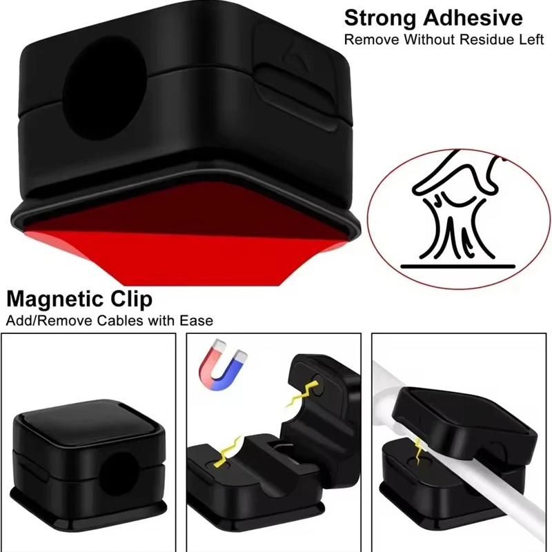 مشبك كابلات مغناطيسي لاصق لتنظ - مراجعة Magnetic Charging Cable وسعره